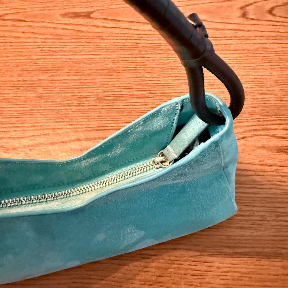 STAUD Blue Mini Suede Bag - Picture 5 of 8